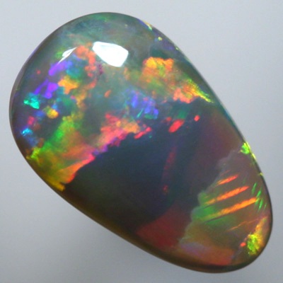 SOLID SEMI BLACK OPAL large bright rolling flashes SEE VIDEO